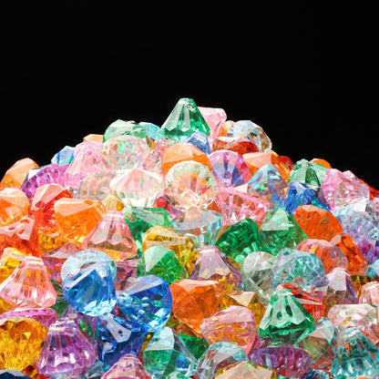 Acrylic Gems - 10.6 OZ (300 g) Jewels - Assorted Color Plastic Gemstones - Table Scatters Crystals - Aquarium Jewels Decor