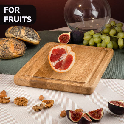 Cutting Board - 10x8 Inches Small Wood Cutting Board - Oak Cutting Board - Real Wood Cutting Board - Chopping Board for Kitchen