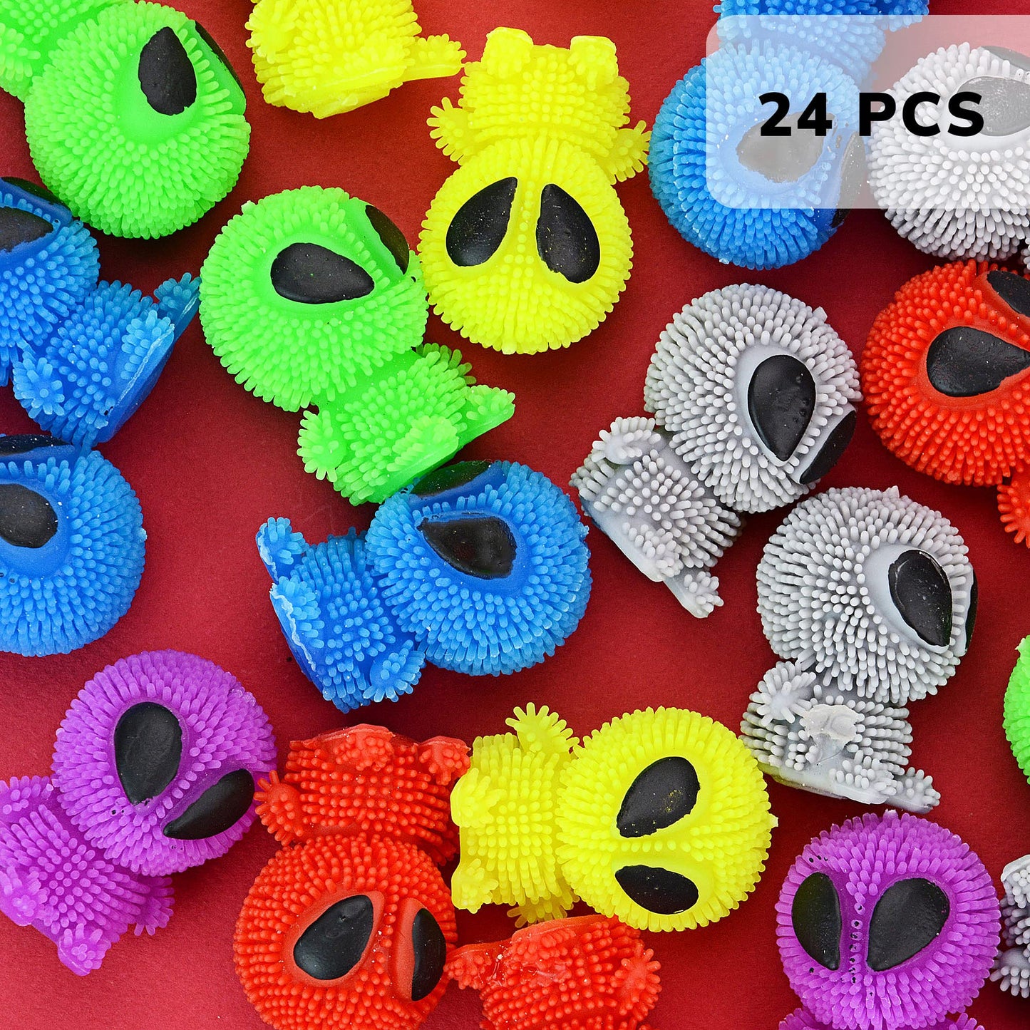 Mini Alien Toys Bulk 1.75 Inch - Easter Egg Fillers - Funny Squishy Toys for Party Favors, Goody Bags, Classroom Prizes Variation