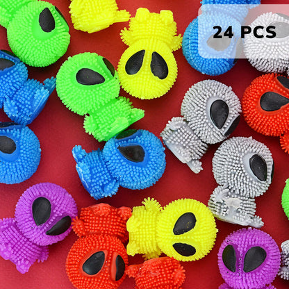 Mini Alien Toys Bulk 1.75 Inch - Easter Egg Fillers - Funny Squishy Toys for Party Favors, Goody Bags, Classroom Prizes Variation