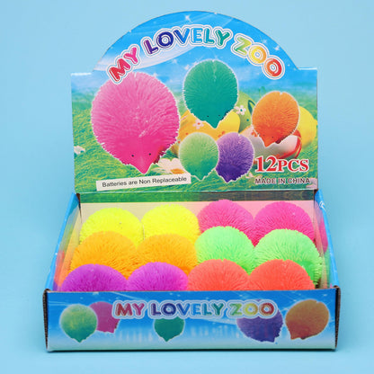 Light Up Sensory Toys - Light Up Hedgehog Toys - 3 Inch -Variation - Light Up Party Favors Sensory Squishy Toys - Flash Puffer Balls