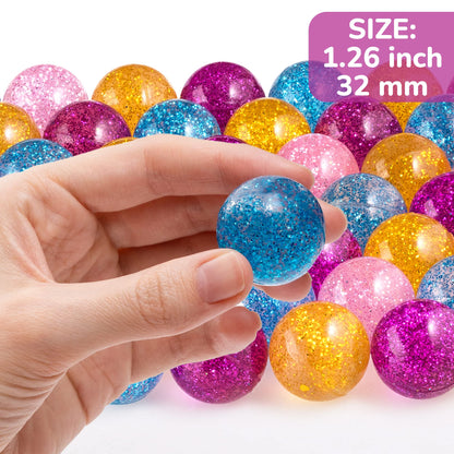 Bouncy Balls - 50 Pcs Small Bouncing Balls - 1.26 Inch Bounce Balls - Bouncing Balls for Kids - Vending Machine Toys