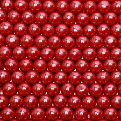 Shimmer Gumballs for Gumball Machine Cherry Flavored Candy - 45 Pearl Red Gumballs per Bag Chewing Gum - Nostalgic Valentines Candy for Party Favors Easter Basket & Sweet Treats, 16mm (0.62 inch)