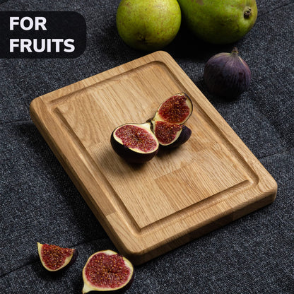 Cutting Board - 8x6 Inches Small Wood Cutting Board - Oak Cutting Board - Real Wood Cutting Board - Chopping Board for Kitchen
