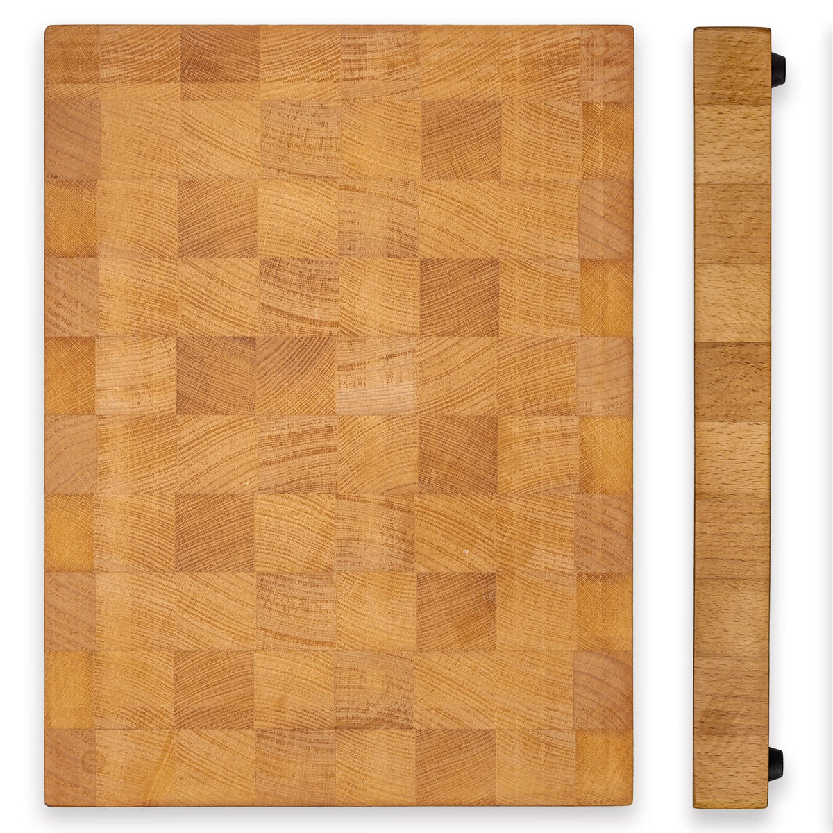 16x12 Inches Block Beech Cutting End Grain Cutting Board - Meat Cutting Chopping Board - Thick Large Cutting Board for Kitchen - Black Wood