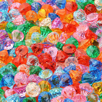 Acrylic Gems - 10.6 OZ (300 g) Jewels - Assorted Color Plastic Gemstones - Table Scatters Crystals - Aquarium Jewels Decor