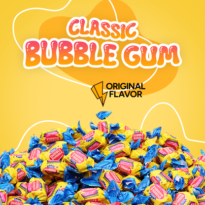 Chewing Bubble Gum for Kids - Classic Flavor - 30 Pcs Individually Wrapped Bubblegum