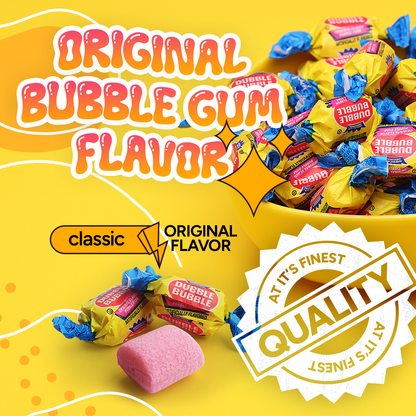 Chewing Bubble Gum for Kids - Classic Flavor - 30 Pcs Individually Wrapped Bubblegum