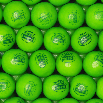 Gumballs for Gumball Machine - 1" Inch Green Apple Flavored Bubble Gum - 1.7 LB Bag