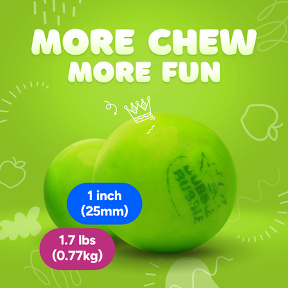 Gumballs for Gumball Machine - 1" Inch Green Apple Flavored Bubble Gum - 1.7 LB Bag