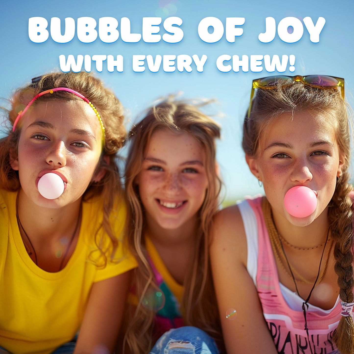 1" Gumballs for Kids in Jar - 32 pcs of Chewing Gum - Assorted Flavors