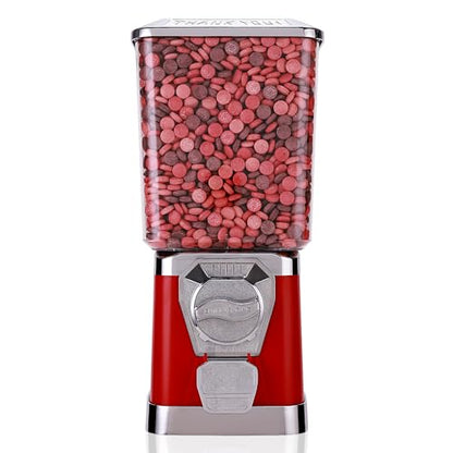 Gumball Machine - Bouncy Balls Vending Machine - Toys Vending Machine - Capsule Vending Machine - Red Body Square Bank - Without Stand (Red)