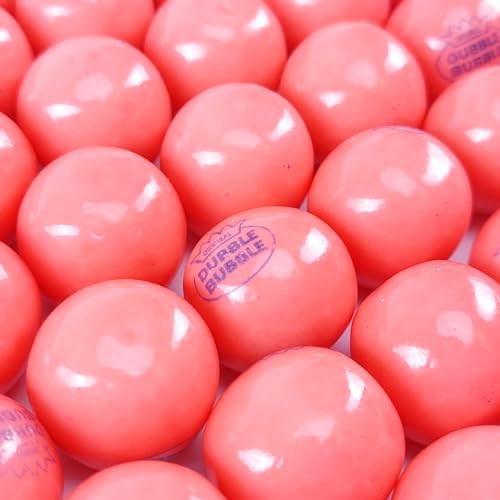 Gumballs in Jar - 1 Inch Large Gumballs - Pink Lemonade Flavored Bubble Gum Pink Gumballs - Kids Gum - Gumballs for Kids - 9 OZ