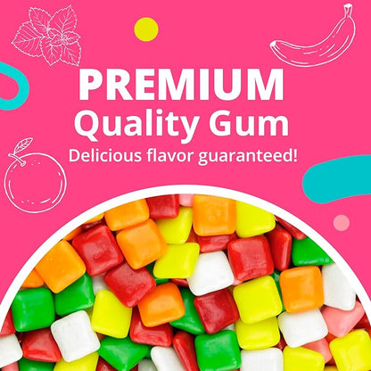 Chiclets Gum - Assorted Colors & Flavors Chewing Gum - Chicklets Gum Bulk Package - Vending Machine Refills 2.4 lb