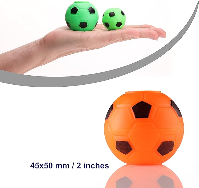 Entervending Fidget Spinners - 2 Inch Stress Balls - 100 Pcs Soccer Party Favors for Kids - Mini Fidget Spinners - Classroom Prizes