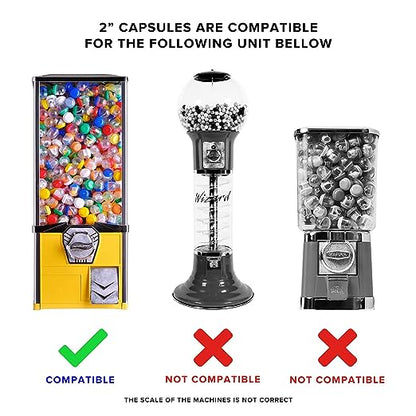 2" EMPTY VENDING Mixed Capsules (500 count)