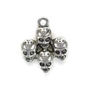 Voodoo Necklaces Charms Bulk - Vending Machine Toys - Metal Charms with Necklace Chains - Tibetan Silver Assorted Charms Pendants, 100pcs