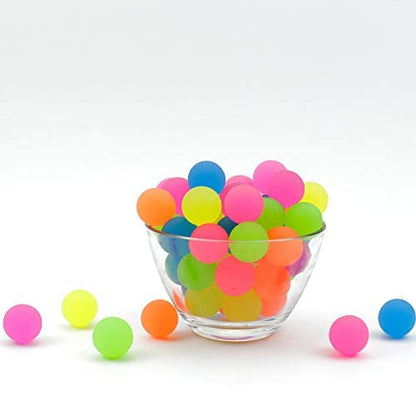 100 Pcs Frosty Bounce Balls Bulk - 45 mm Large Bouncy Balls for Kids - Hi Bounce Balls - Party Favors Balls - Rubber Balls for Kids