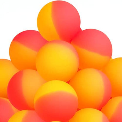 Rubber Balls for Kids - Double Colored ICY Bounce Balls - 25 pcs 50 pcs 100Pcs Large Bouncy Ball 45 mm - Super Ball Vending Machine Toys