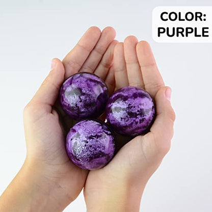 Bouncy Balls - Rubber Balls for Kids - Purple Bowling Bounce Balls - 100Pcs Large Bouncy Ball 45mm - Super Ball Vending Machine Toys