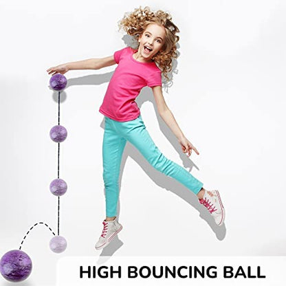 Bouncy Balls - Rubber Balls for Kids - Purple Bowling Bounce Balls - 100Pcs Large Bouncy Ball 45mm - Super Ball Vending Machine Toys