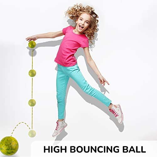 Bouncy Balls - Rubber Balls for Kids - Gold Bowling Bounce Balls - 100Pcs Large Bouncy Ball 45mm - Super Ball Vending Machine Toys