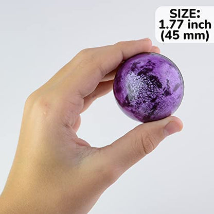 Bouncy Balls - Rubber Balls for Kids - Purple Bowling Bounce Balls - 100Pcs Large Bouncy Ball 45mm - Super Ball Vending Machine Toys