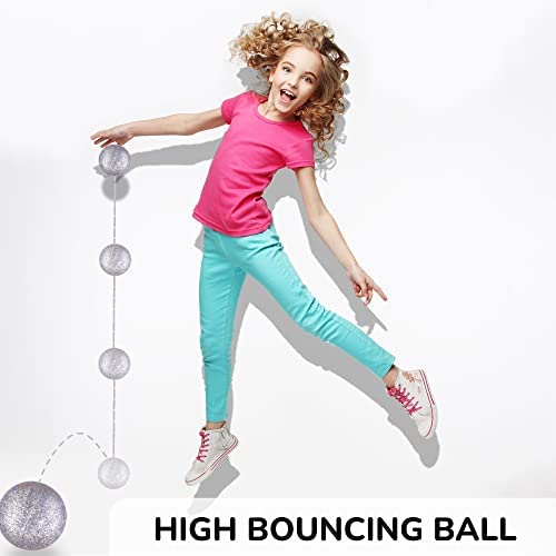 Bouncy Balls Bulk - Rubber Balls for Kids - Color Glitter Bounce Balls - Bundle of 4 Packs (100pcs) Large Bouncy Ball 45mm - Super Ball Toys