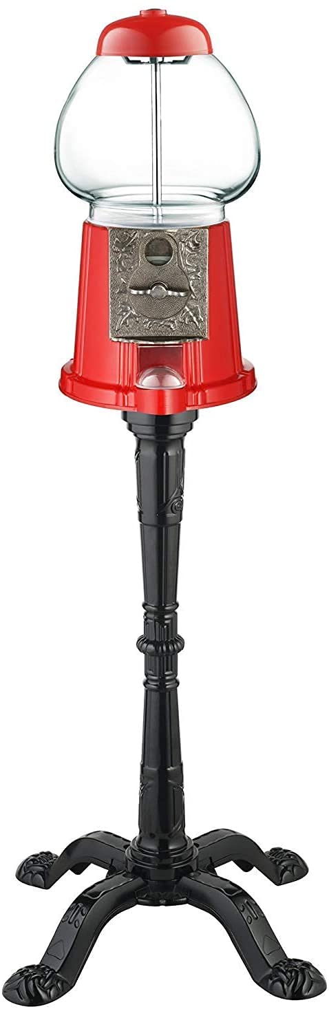 15 Inch Gumball Vending Machine for Kids - Gumball Bank - Metal Candy Dispenser - Vintage Gum Ball Machine - Jelly Bean Dispenser Machine