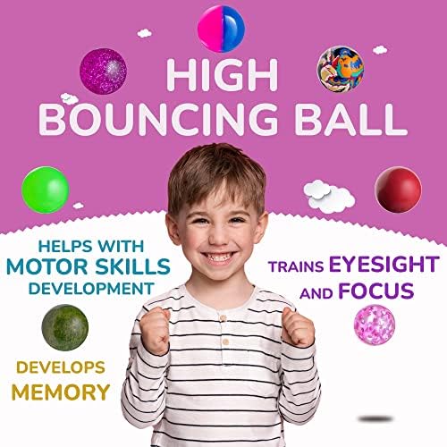 Bouncy Balls - Bouncing Balls Assorted Pack - Bouncy Balls for Kids - Bouncy Ball Toys for Vending Machine - Bouncy Party Favors Balls - Super Balls