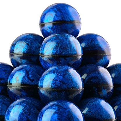 Bouncy Balls - Rubber Balls for Kids - Blue Bowling Bounce Balls - 100Pcs Large Bouncy Ball 45mm - Super Ball Vending Machine Toys