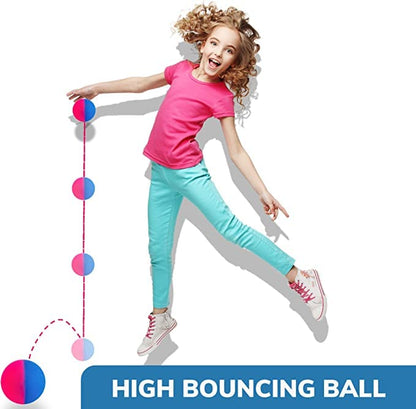 Bouncy Balls - Huge Rubber Balls for Kids - 3 Inches Jumbo ICY Bounce Balls - Large Bouncy Ball - Bouncy Balls Party Favors for Kids