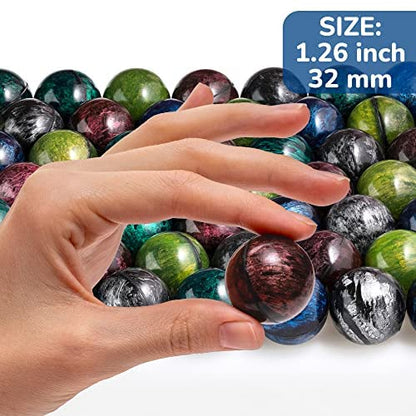 Bouncy Balls Bulk - Little Bowling Ball for Kids and Gumball Machine - Bundle of 4 Packs (200pcs) - 32mm 1.26"