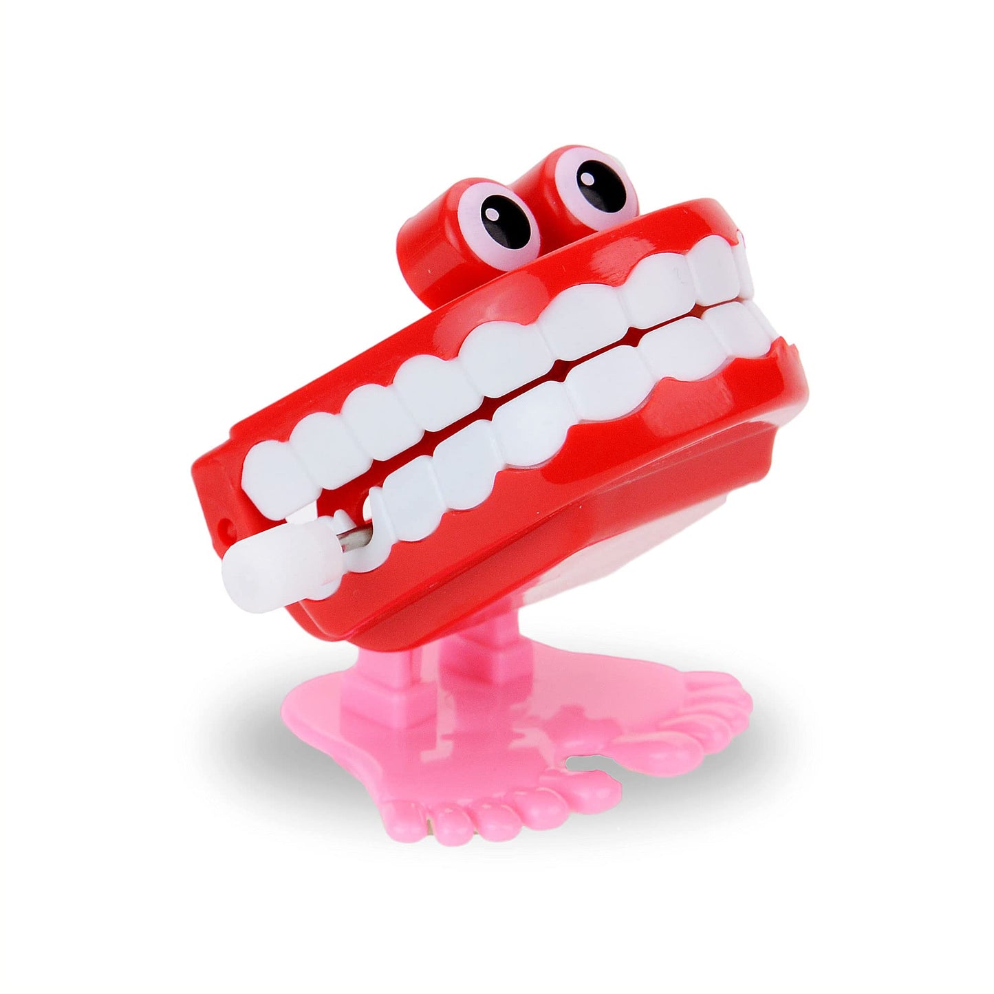 Chattering Teeth With Eyes - 1.75 Inch Windup Toys Bulk 12 Pcs - Playset for Party Favors - Pinata Stuffers - Goodie Bag Supplies