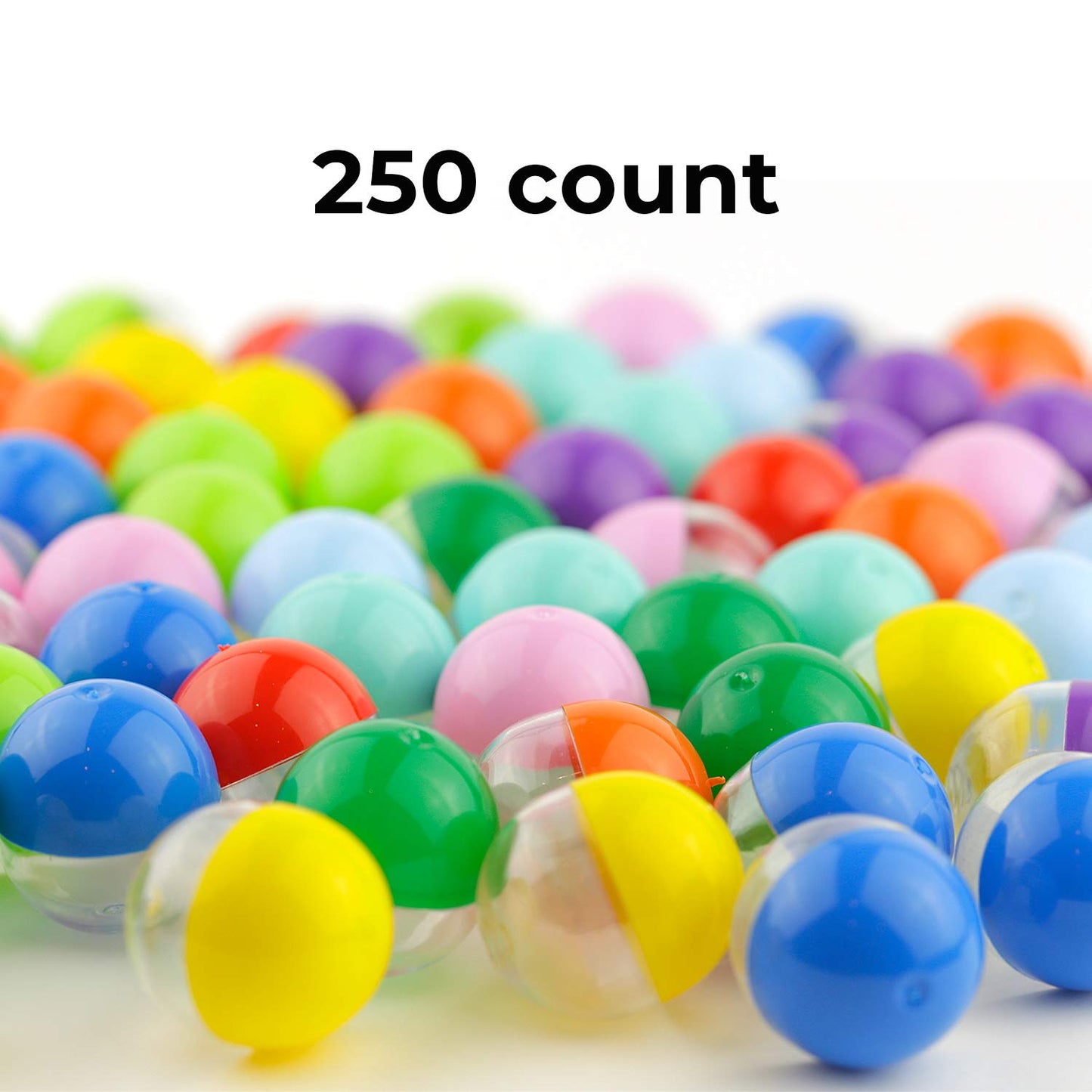 1.26 Inches Round Plastic Capsules - 250 Pcs Bulk Toy Capsules - Assorted Colors Prize Container Vending Capsule - Plastic Party Favor Containers