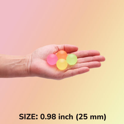 Bouncy Balls - 100 Pcs Small Bouncing Balls - 25 mm Glow in The Dark Bouncy Balls - Glow Party Bouncing Balls for Kids - Small Rubber Balls