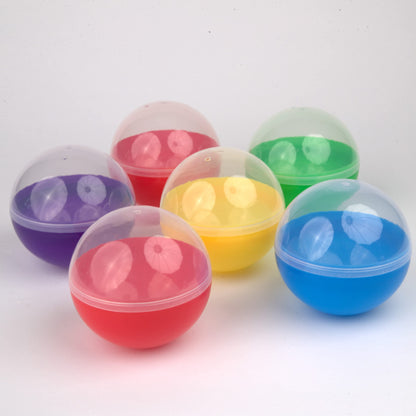 4.7'' Empty Plastic Capsules - 10 Pcs Clear-Colored Round Capsules - 120 mm Toy Capsules - Empty Capsule Balls for Prizes  - Bath Bombs Molds