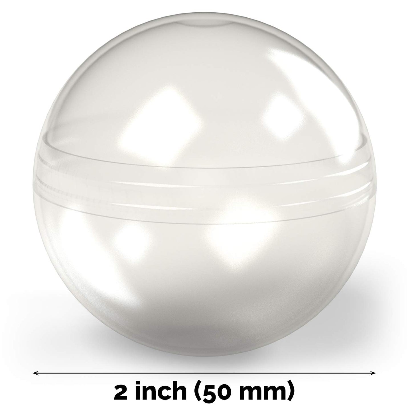 Vending Machine Empty Round Clear Capsules 2” 50mm - Capsule for Toy Gumball Machines Small Containers Surprise for Kids Party Favor Prize