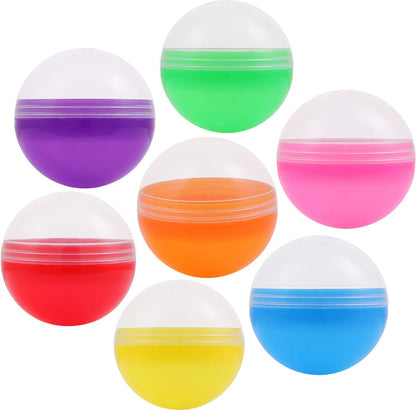 1.1 Inch Tiny Semi-Translucent Empty Clear-Colored Round Capsules - 50 Pcs Gumball Machine Containers - Plastic Capsules for Toys