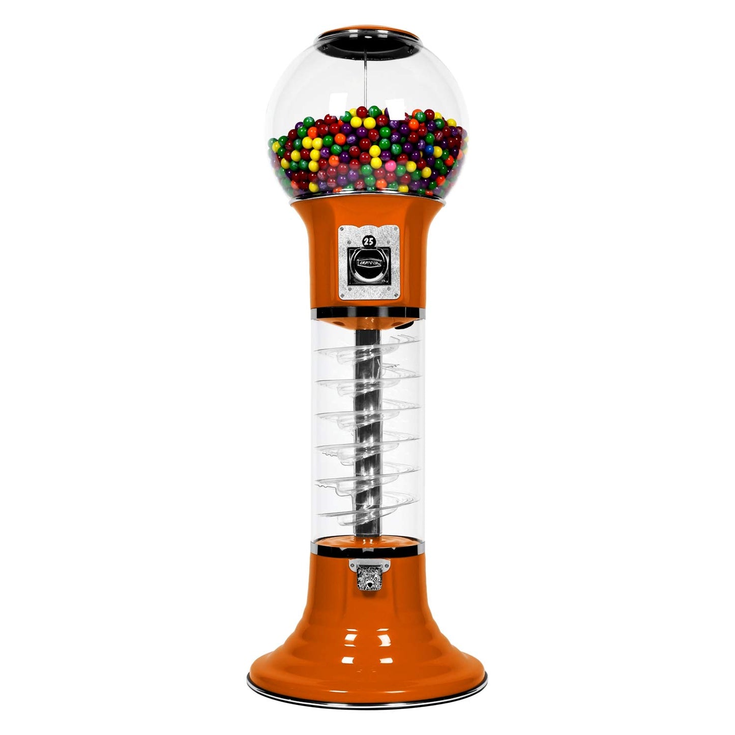 Spiral Gumball Machine 4'10" for $0.25. Great for 1” Gumballs, Bouncy Balls, Capsule Toys