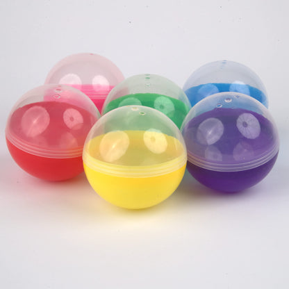 3.9 Inch Empty Plastic Capsules - 12 Pcs Clear-Colored Round Capsules - 100 mm Toy Capsules - Empty Capsule Balls for Prizes  - Bath Bombs Molds