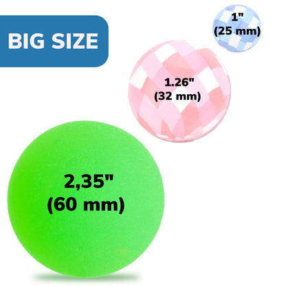 Bouncy Balls - Rubber Balls for Kids - Mixed Bounce Balls - 60 mm Big Bouncy Ball - Bouncing Balls Party Favors