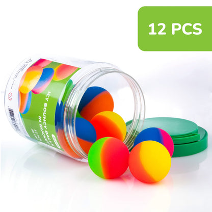 Bouncy Balls for Kids Bulk - 1.8 Inch Large Bouncing Balls - Hi Bounce Balls - Rubber Ball Party Favors for Kids - Classroom Prizes