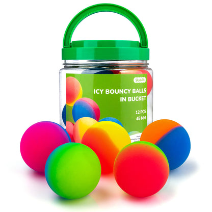 Bouncy Balls for Kids Bulk - 1.8 Inch Large Bouncing Balls - Hi Bounce Balls - Rubber Ball Party Favors for Kids - Classroom Prizes