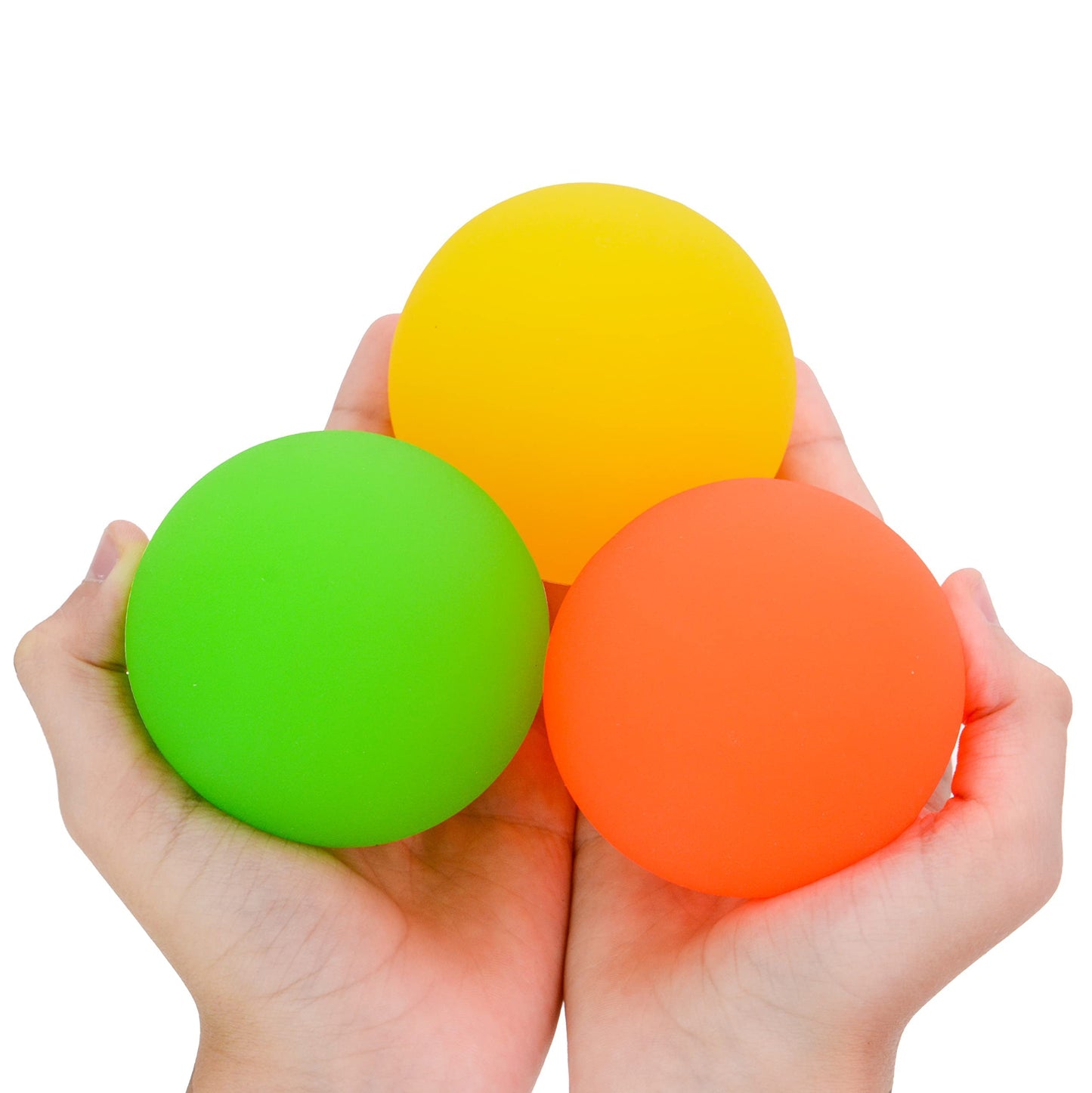 Bouncy Balls - Huge Rubber Balls for Kids - 3 Inches Jumbo Frosty Bounce Balls - Large Bouncy Ball - Bouncy Balls Party Favors for Kids