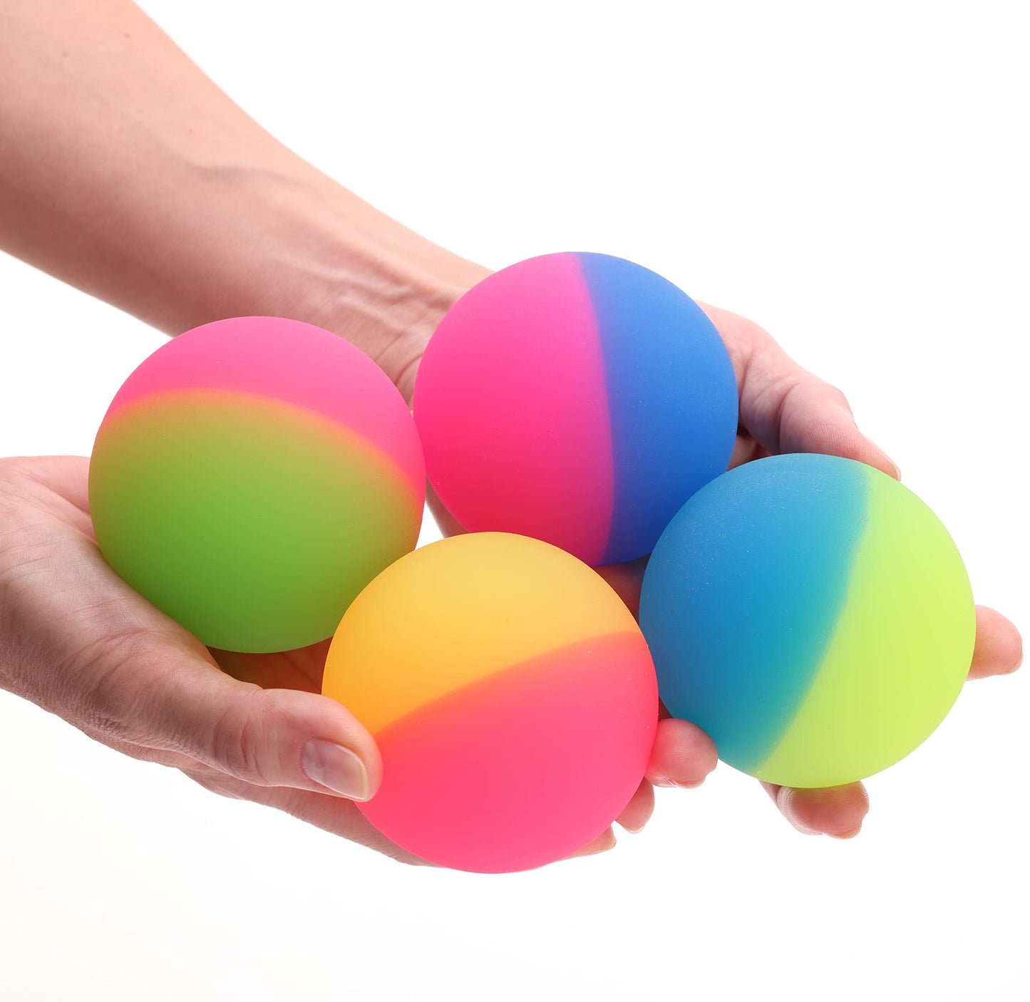 Bouncy Balls - Huge Rubber Balls for Kids - 3 Inches Jumbo ICY Bounce Balls - Large Bouncy Ball - Bouncy Balls Party Favors for Kids