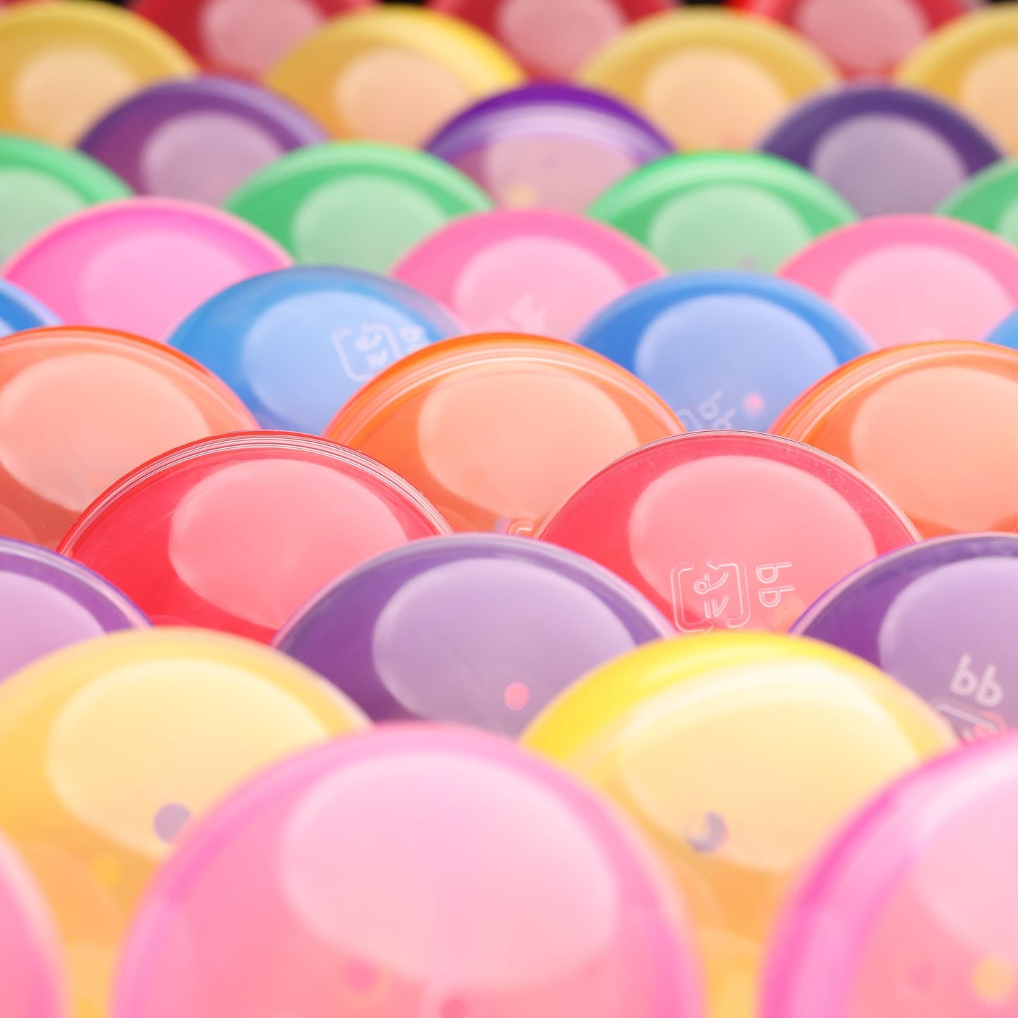 2.6 Inch Empty Plastic Capsules - 25 Pcs Clear-Colored Round Capsules - 65 mm Bath Bombs Molds - Toy Capsules - Candy Hunt Containers