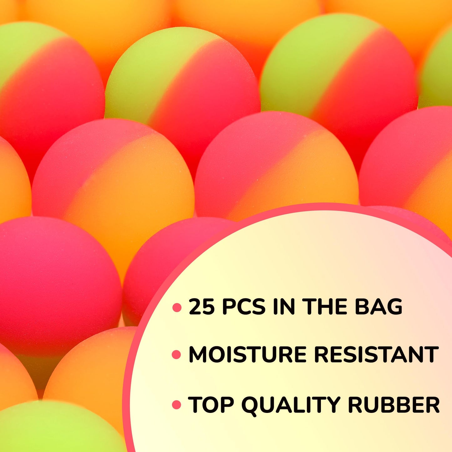 Bouncy Balls for Kids Bulk - 1.8 Inch Large Bouncing Balls - Hi Bounce Balls - Rubber Ball Party Favors for Kids - Classroom Prizes