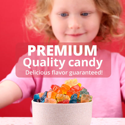 Gummy Bears - Assorted Flavors Sour Candy Gummies in Jar - 12 oz Gummy Bear Mix - Fun and Delicious Gummy Snack