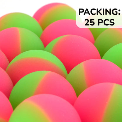 Rubber Balls for Kids - Double Colored ICY Bounce Balls - 25 pcs 50 pcs 100Pcs Large Bouncy Ball 45 mm - Super Ball Vending Machine Toys